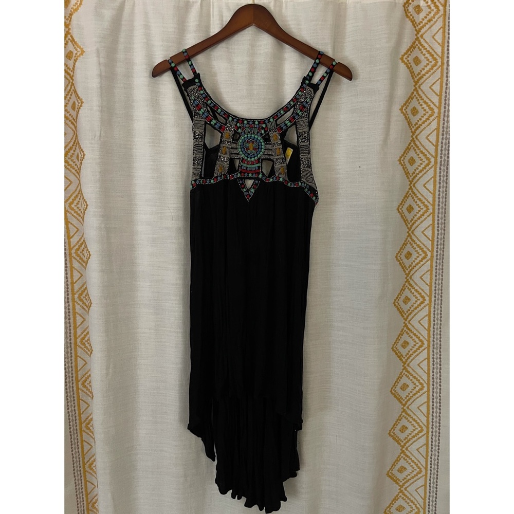 Free People beaded tie side tank dress